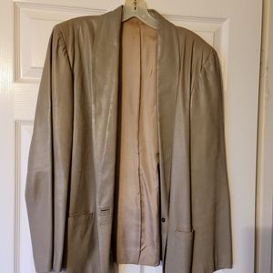 Genuine leather blazer
